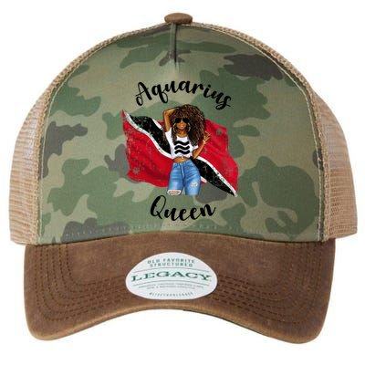 Afro Trinidad Tobago Aquarius Queen African Patriotic Flag Gift Legacy Tie Dye Trucker Hat