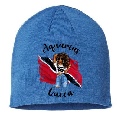 Afro Trinidad Tobago Aquarius Queen African Patriotic Flag Gift Sustainable Beanie