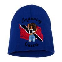 Afro Trinidad Tobago Aquarius Queen African Patriotic Flag Gift Short Acrylic Beanie