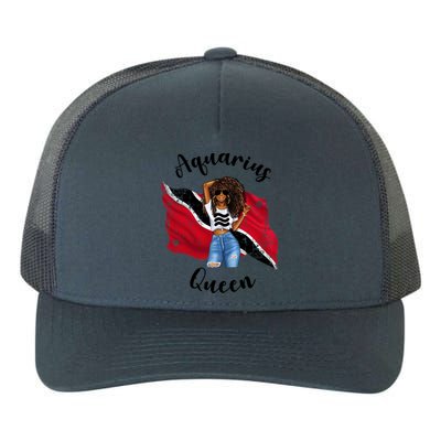 Afro Trinidad Tobago Aquarius Queen African Patriotic Flag Gift Yupoong Adult 5-Panel Trucker Hat