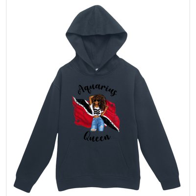 Afro Trinidad Tobago Aquarius Queen African Patriotic Flag Gift Urban Pullover Hoodie