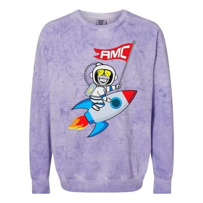 Apes To The Moon $AMC Short Squeeze Colorblast Crewneck Sweatshirt