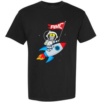 Apes To The Moon $AMC Short Squeeze Garment-Dyed Heavyweight T-Shirt