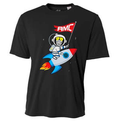 Apes To The Moon $AMC Short Squeeze Cooling Performance Crew T-Shirt