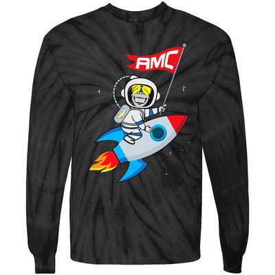 Apes To The Moon $AMC Short Squeeze Tie-Dye Long Sleeve Shirt