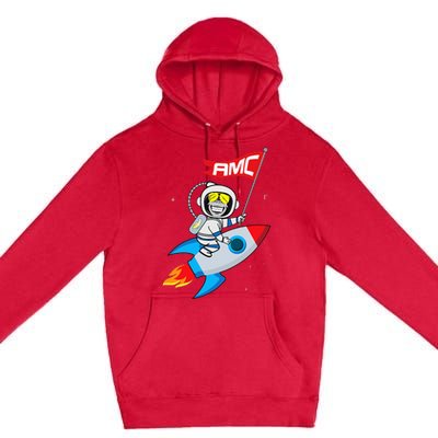 Apes To The Moon $AMC Short Squeeze Premium Pullover Hoodie