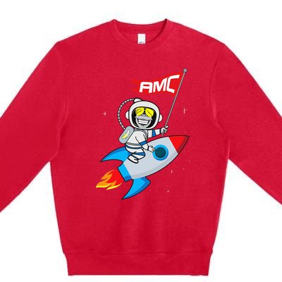 Apes To The Moon $AMC Short Squeeze Premium Crewneck Sweatshirt