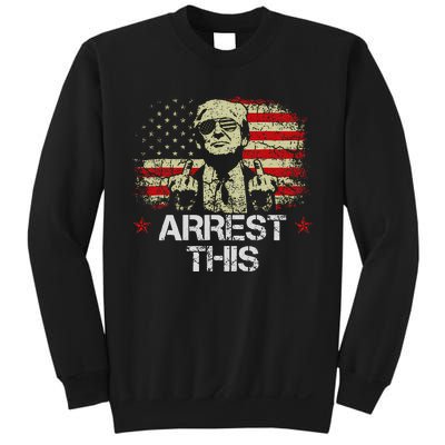 Arrest This Trump Fingers Pro Trump American Flag Sweatshirt