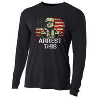 Arrest This Trump Fingers Pro Trump American Flag Cooling Performance Long Sleeve Crew