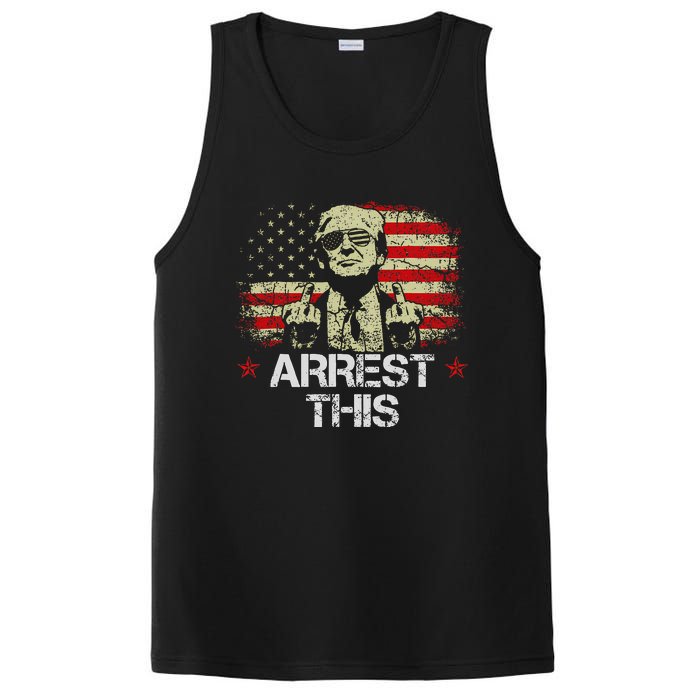 Arrest This Trump Fingers Pro Trump American Flag PosiCharge Competitor Tank