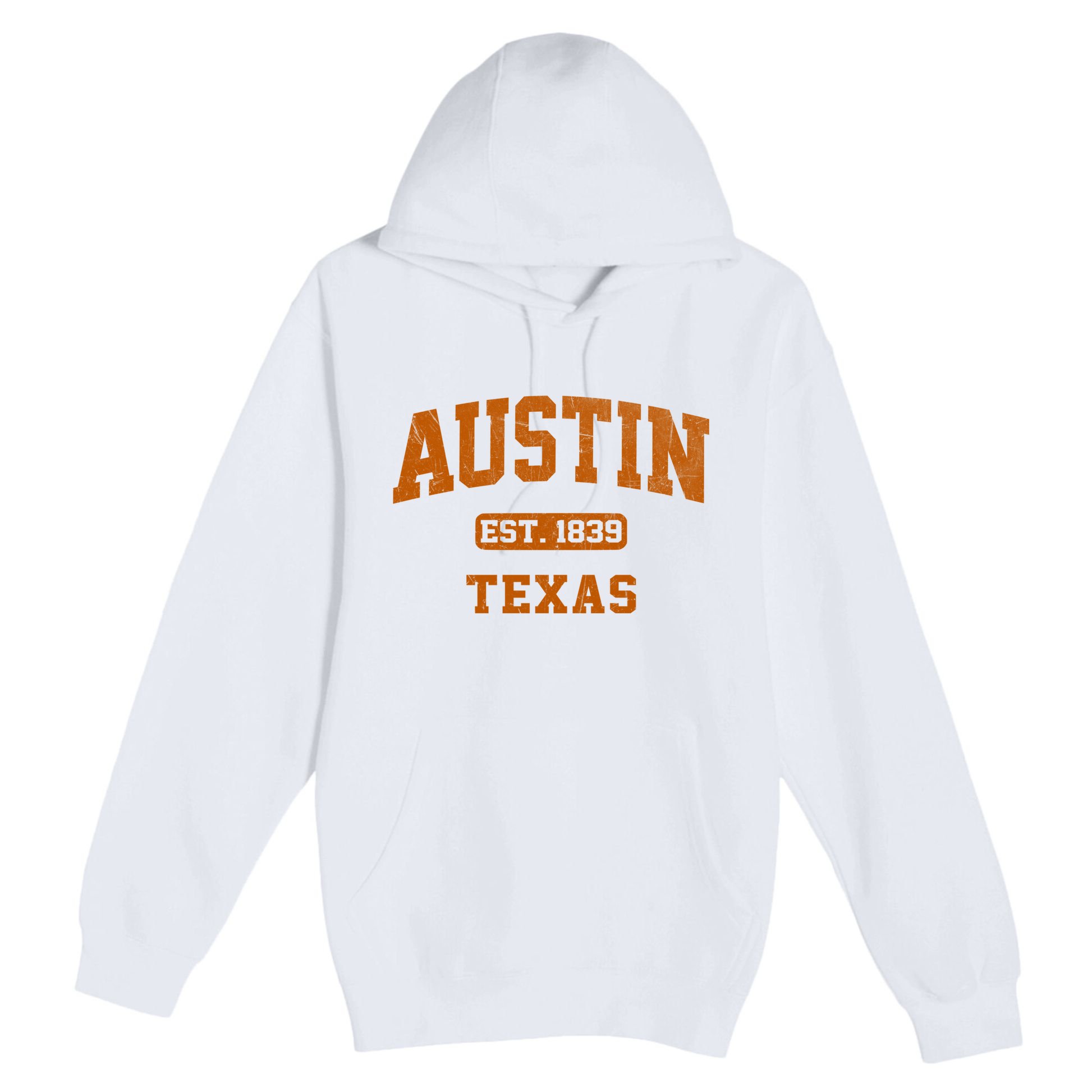 Austin Texas TX Vintage State Athletic Style Premium Pullover Hoodie