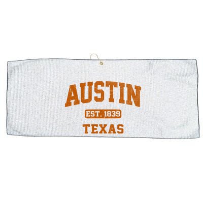 Austin Texas TX Vintage State Athletic Style Large Microfiber Waffle Golf Towel