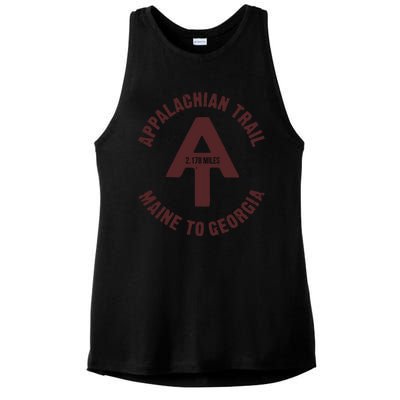 Appalachian Trail T Shirt Vintage Hiking Camping T Shirt Ladies PosiCharge Tri-Blend Wicking Tank