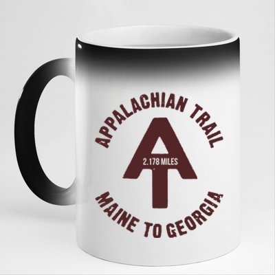 Appalachian Trail T Shirt Vintage Hiking Camping T Shirt 11oz Black Color Changing Mug