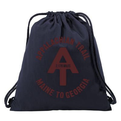 Appalachian Trail T Shirt Vintage Hiking Camping T Shirt Drawstring Bag