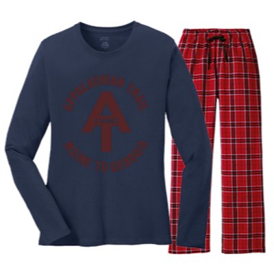 Appalachian Trail T Shirt Vintage Hiking Camping T Shirt Women's Long Sleeve Flannel Pajama Set 