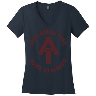 Appalachian Trail T Shirt Vintage Hiking Camping T Shirt Women's V-Neck T-Shirt