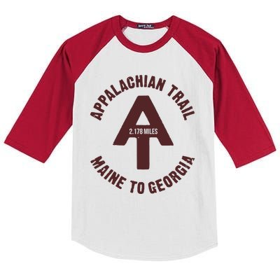 Appalachian Trail T Shirt Vintage Hiking Camping T Shirt Kids Colorblock Raglan Jersey