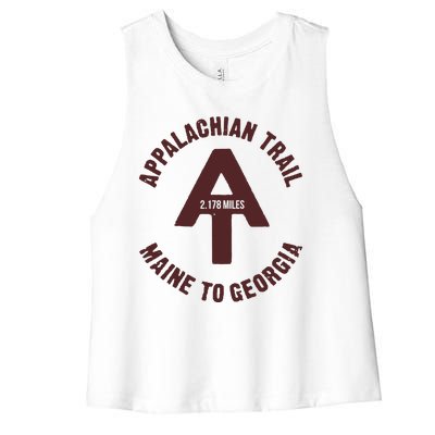 Appalachian Trail T Shirt Vintage Hiking Camping T Shirt Women's Racerback Cropped Tank