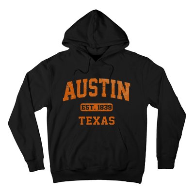 Austin Texas TX Vintage State Athletic Style Hoodie