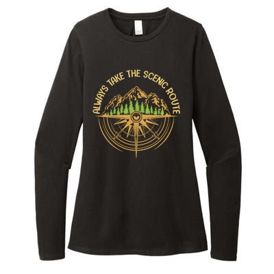 Always Take The Scenic Route Womens CVC Long Sleeve Shirt