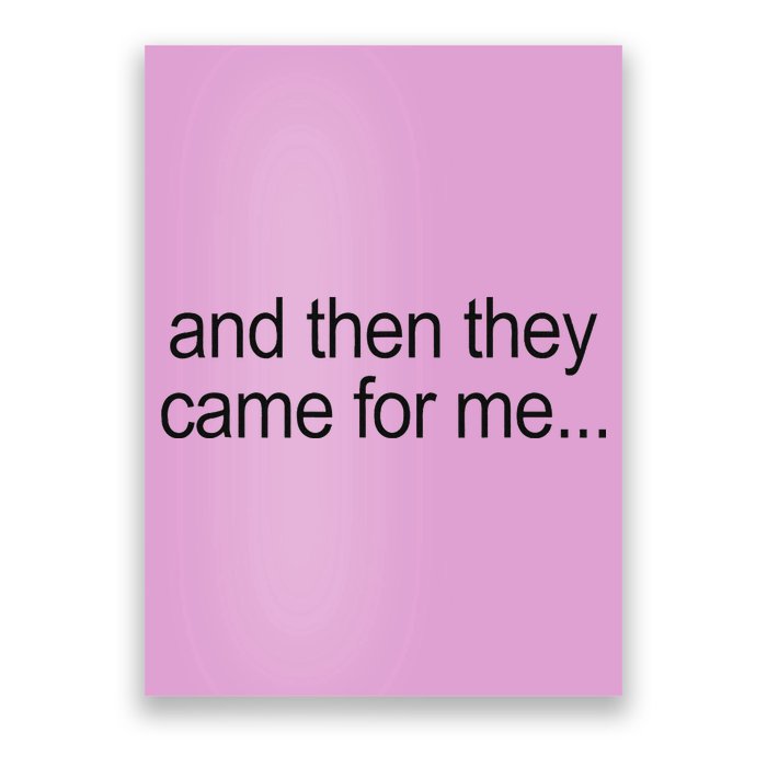 And Then They Came For Me Poster