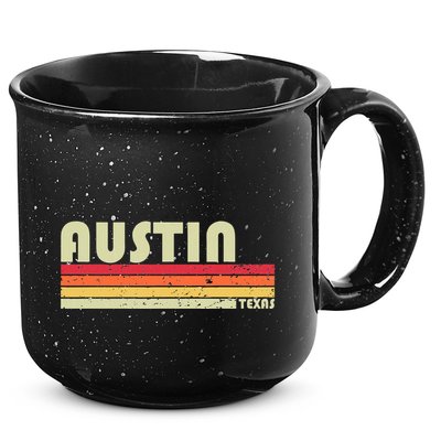Austin Tx Texas Funny City Home Roots Gift Retro 70s 80s 15oz Campfire Ceramic Mug