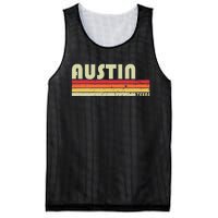 Austin Tx Texas Funny City Home Roots Gift Retro 70s 80s Mesh Reversible Basketball Jersey Tank