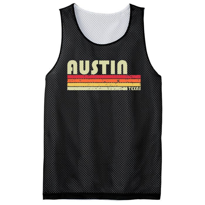 Austin Tx Texas Funny City Home Roots Gift Retro 70s 80s Mesh Reversible Basketball Jersey Tank