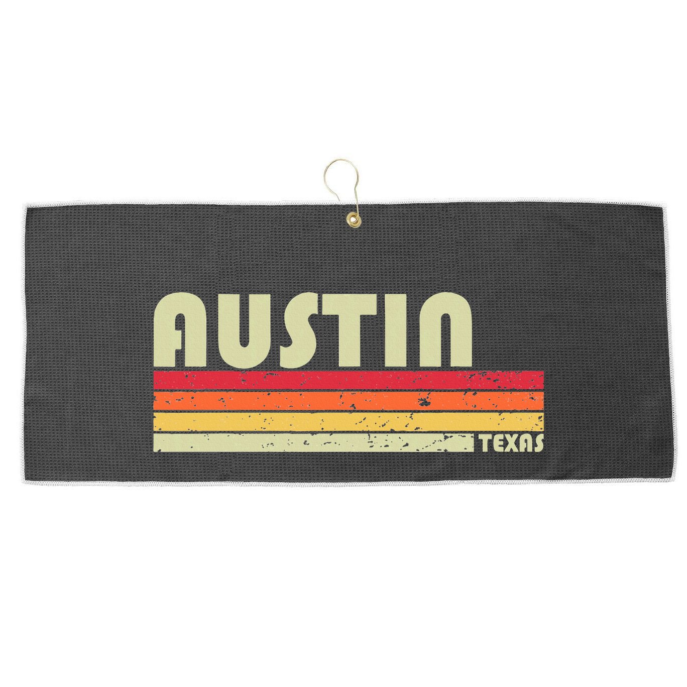 Austin Tx Texas Funny City Home Roots Gift Retro 70s 80s Large Microfiber Waffle Golf Towel