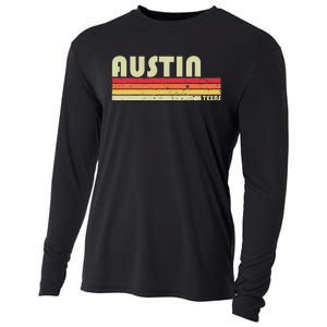 Austin Tx Texas Funny City Home Roots Gift Retro 70s 80s Cooling Performance Long Sleeve Crew