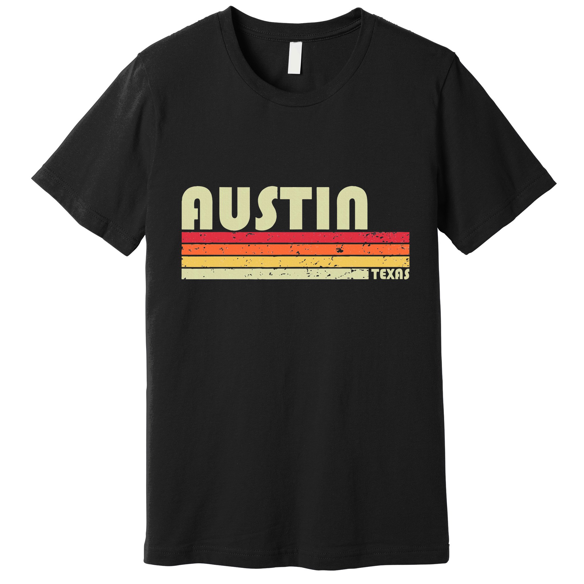 Austin Tx Texas Funny City Home Roots Gift Retro 70s 80s Premium T-Shirt