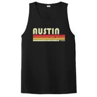 Austin Tx Texas Funny City Home Roots Gift Retro 70s 80s PosiCharge Competitor Tank