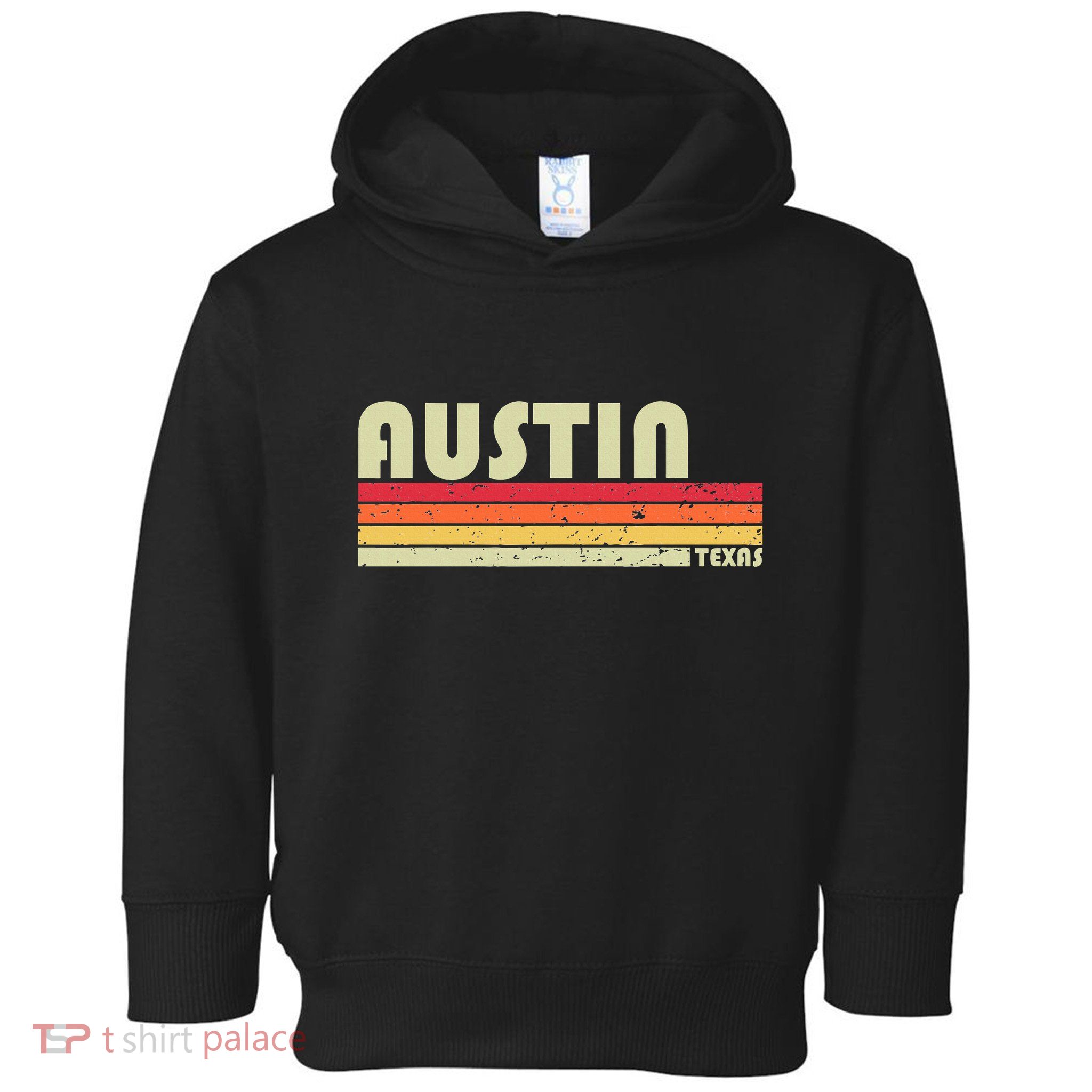 Austin Tx Texas Funny City Home Roots Gift Retro 70s 80s Toddler Hoodie