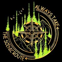 Always Take The Scenic Route Funny Adventure Hiking Camping City Backpack