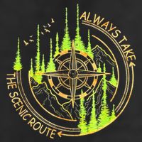 Always Take The Scenic Route Funny Adventure Hiking Camping Adult Drive Performance Visor