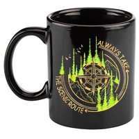 Always Take The Scenic Route Funny Adventure Hiking Camping 11oz C Handle Ceramic Mug
