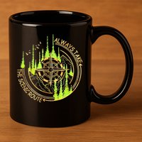 Always Take The Scenic Route Funny Adventure Hiking Camping 11oz C Handle Ceramic Mug