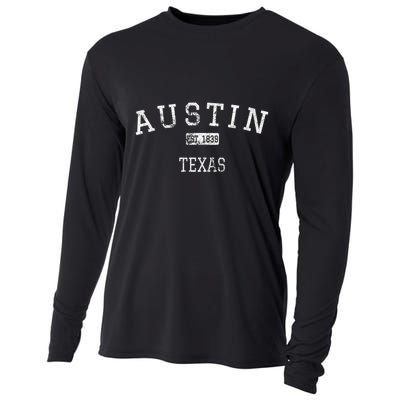 Austin Texas Tx Vintage Cooling Performance Long Sleeve Crew