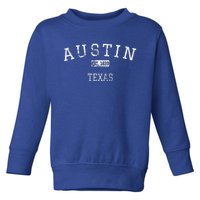 Austin Texas Tx Vintage Toddler Sweatshirt