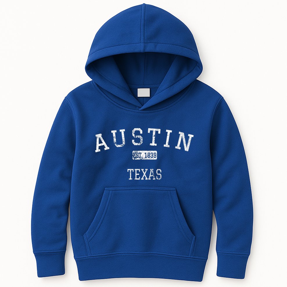 Austin Texas Tx Vintage Kids Hoodie