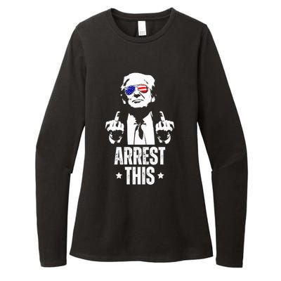 Arrest This Trump Fingers Pro Trump 2024 Rally Shoot Pa Womens CVC Long Sleeve Shirt