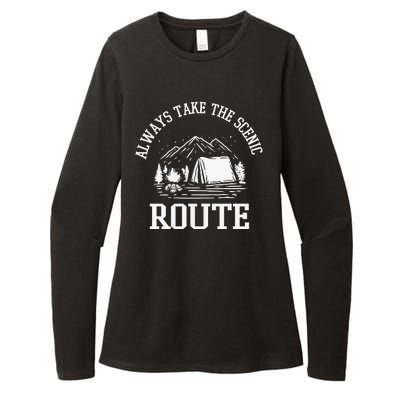 Always Take The Scenic Route Womens CVC Long Sleeve Shirt