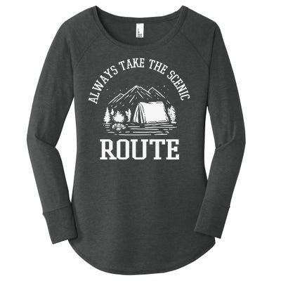 Always Take The Scenic Route Women's Perfect Tri Tunic Long Sleeve Shirt