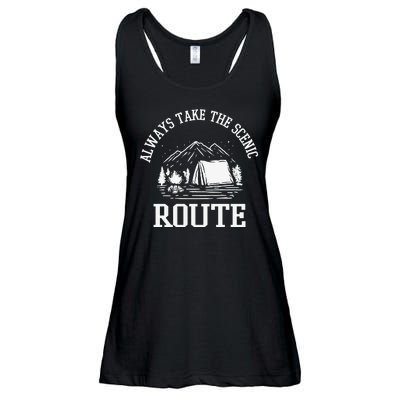 Always Take The Scenic Route Ladies Essential Flowy Tank