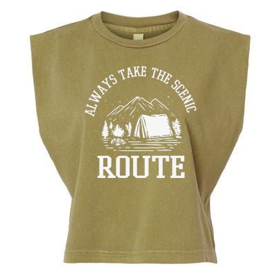 Always Take The Scenic Route Garment-Dyed Women's Muscle Tee