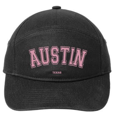 Austin Texas Tx Varsity Style On Austin 7-Panel Snapback Hat