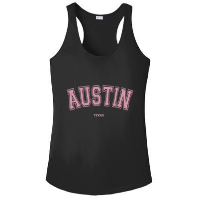 Austin Texas Tx Varsity Style On Austin Ladies PosiCharge Competitor Racerback Tank