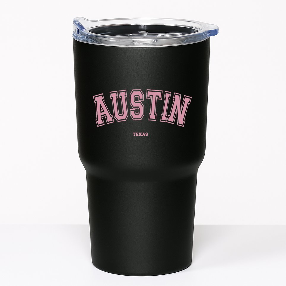 Austin Texas Tx Varsity Style On Austin Tumbler