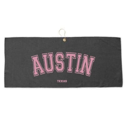 Austin Texas Tx Varsity Style On Austin Large Microfiber Waffle Golf Towel